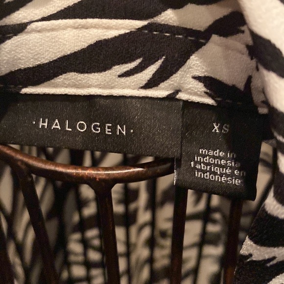 Halogen black and white zebra print blouse - Picture 6 of 7